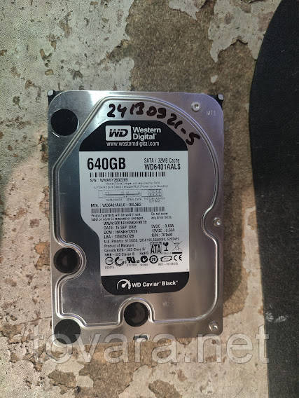 Жорсткий диск Вінчестер HDD 640 Gb / Гб Western Digital Caviar Black WD6401AALS 3.5" SATA2 No 24130921