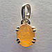 Кулон срібний з природним вогняним опалом в огранці, ручна робота, фото 10