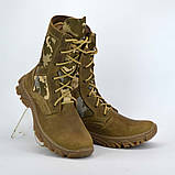 Легкі високі берці в кольорі койот з камуфляжними вставками, фото 3