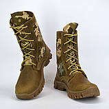 Легкі високі берці в кольорі койот з камуфляжними вставками, фото 2