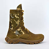 Легкі високі берці в кольорі койот з камуфляжними вставками, фото 10