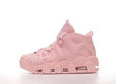 Жіночі кросівки Nike Air More Uptempo Pink Взуття Найк Аір Аптемпо рожеві шкіряні демісезон, фото 3