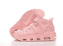 Жіночі кросівки Nike Air More Uptempo Pink Взуття Найк Аір Аптемпо рожеві шкіряні демісезон, фото 5
