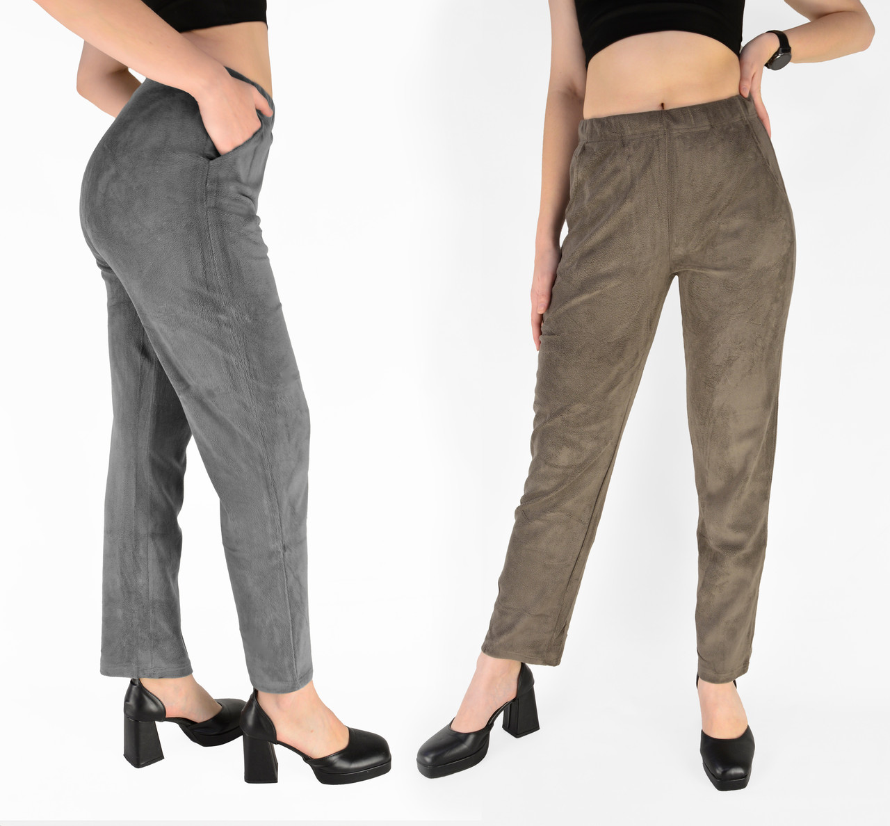 Жіночі теплі штани Тедді TOVTA (Угорщина) 2XL — 7XL Мікс кольорів