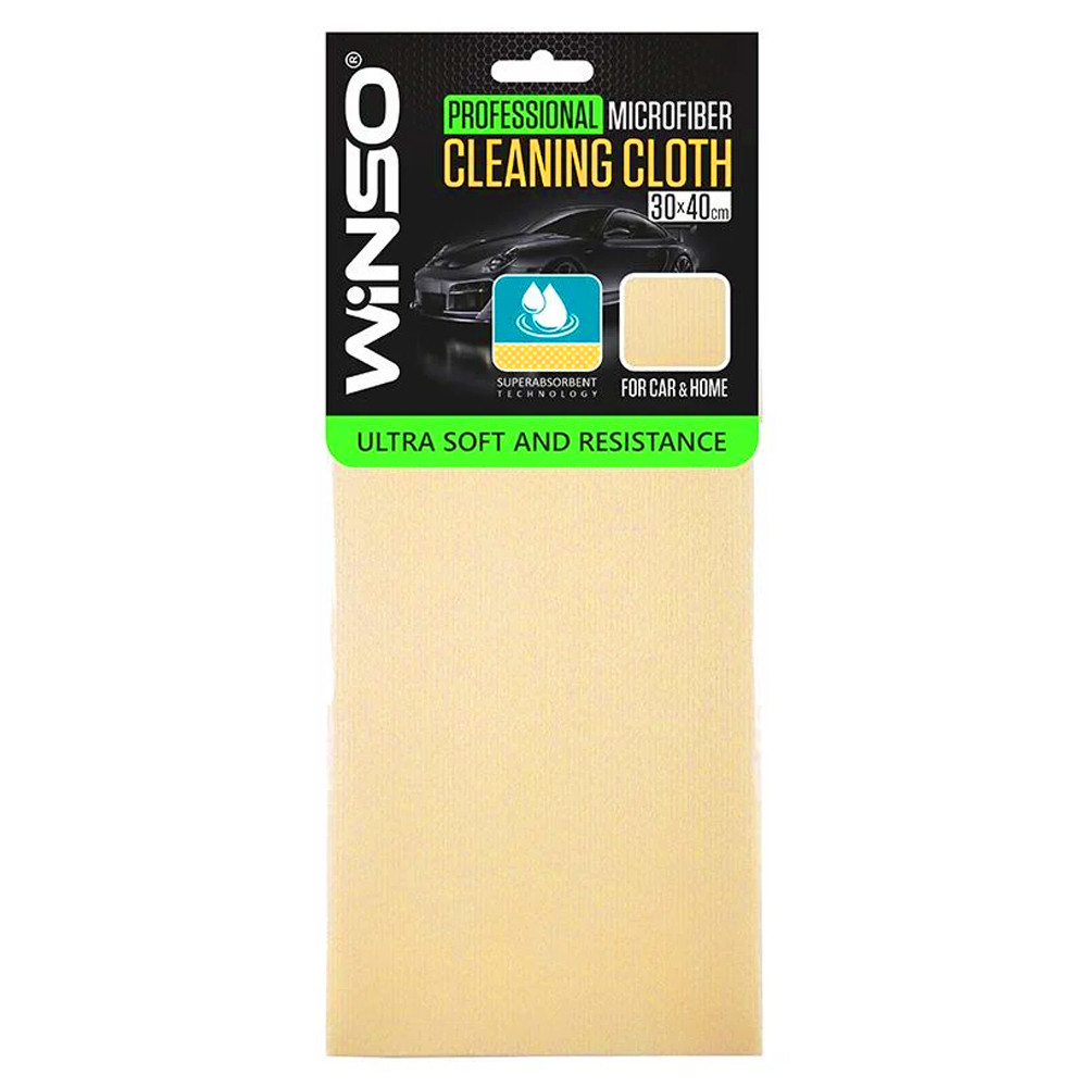 Ганчірка штучна замша 30 x 40 см Winso 150710 жовта, фото 1