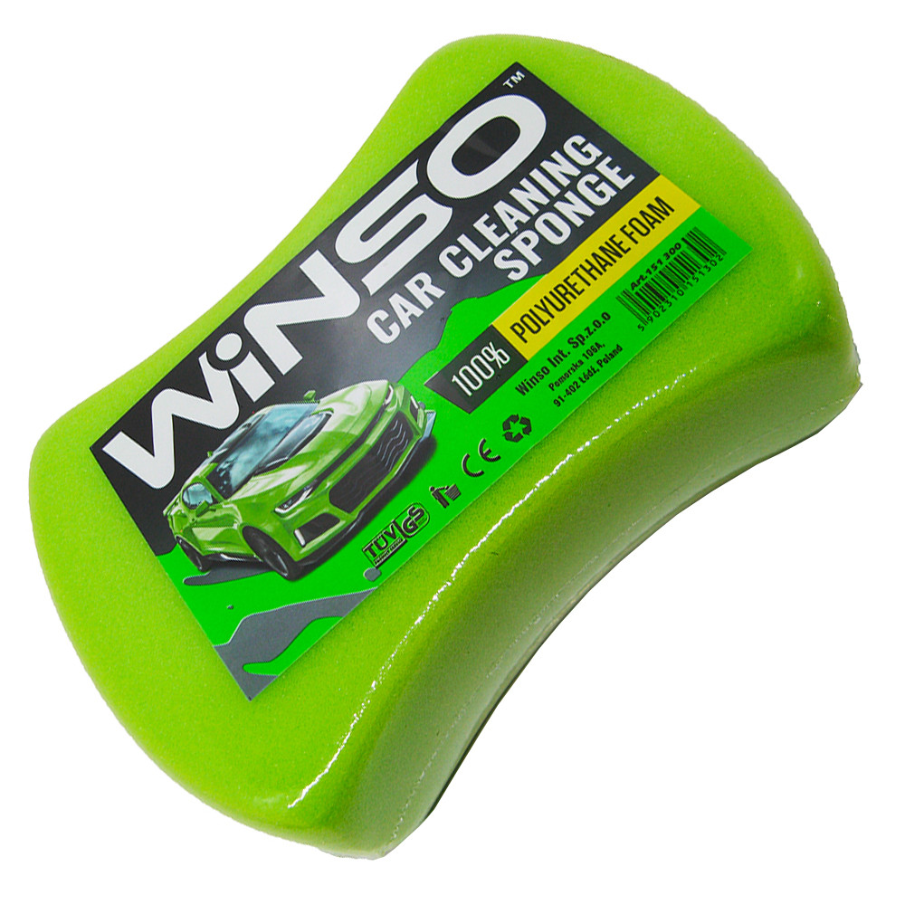 Губка мочалка «Вісімка» з дрібними порами поліуретанова для миття авто 220*140*60 мм Winso 151300, фото 1