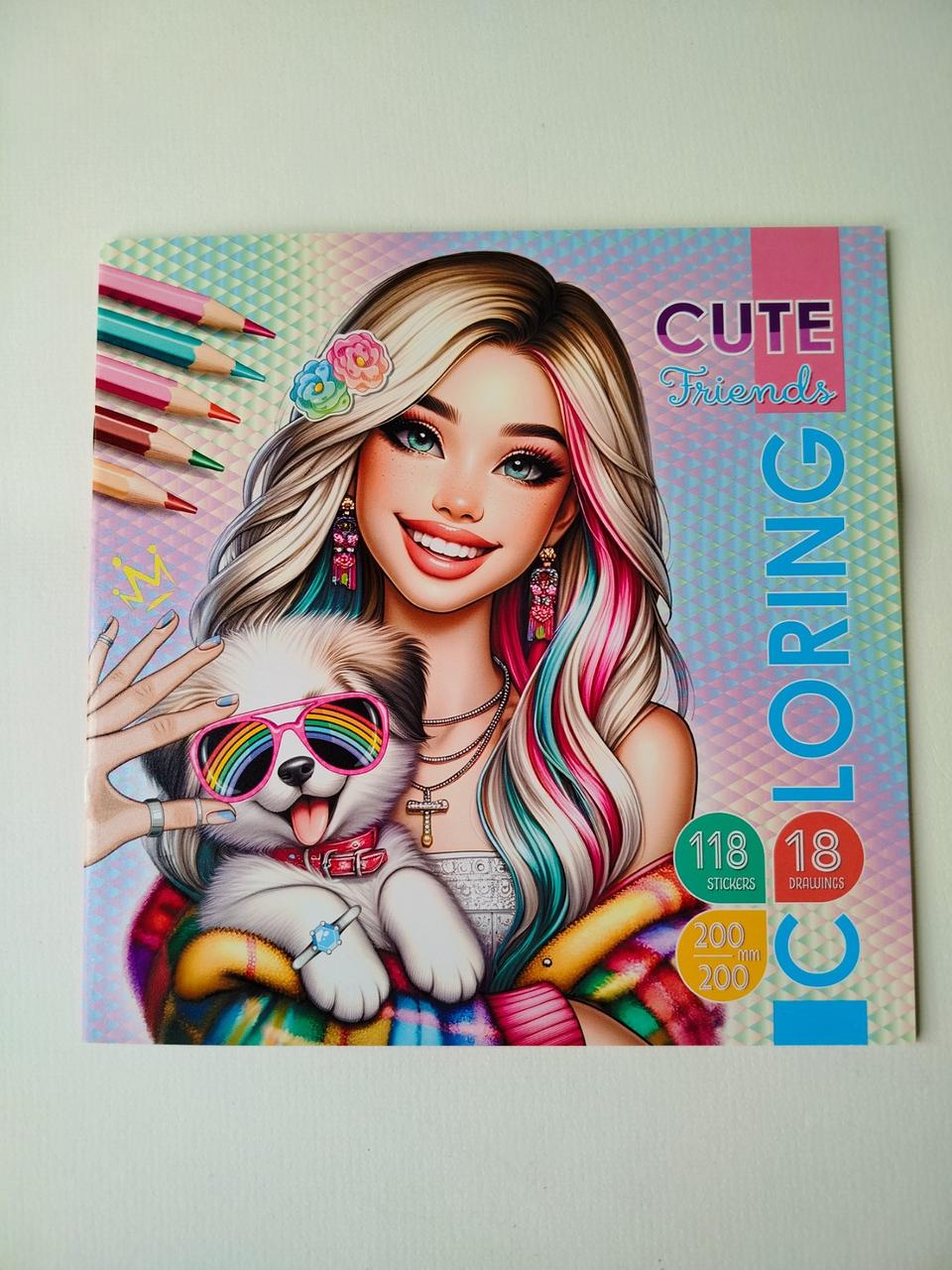 Розмальовка з наліпками  200х200 мм, на скобі, фото 1