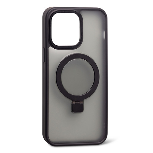 Чохол Frosted Case MagSafe Ring для IPhone 15 Pro Max — Black
