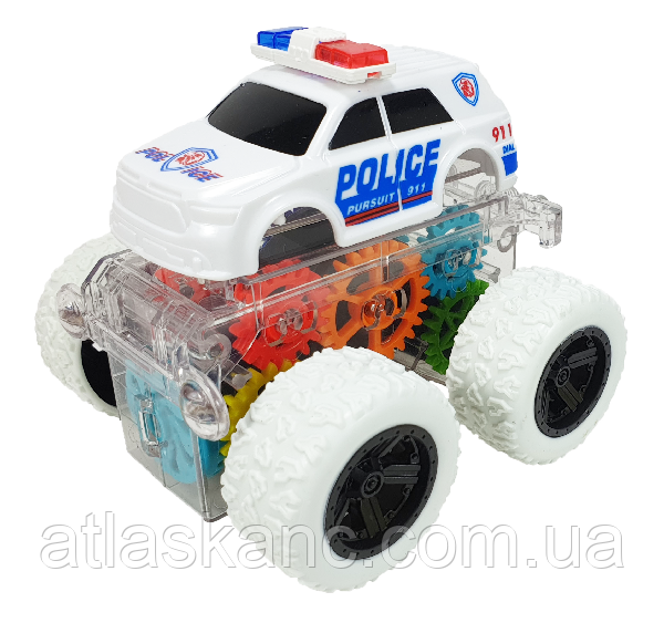 Іграшка Машинка Джип Police Білий інерційний 9 см 401-08, фото 1
