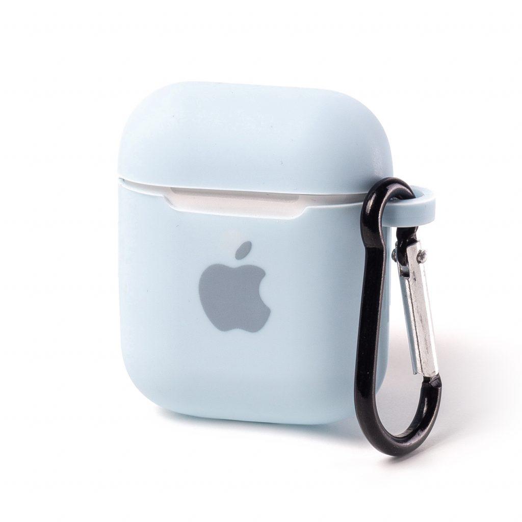 Чохол Silicone Case з карабіном для AirPods 1/2 — Sky Blue, фото 1