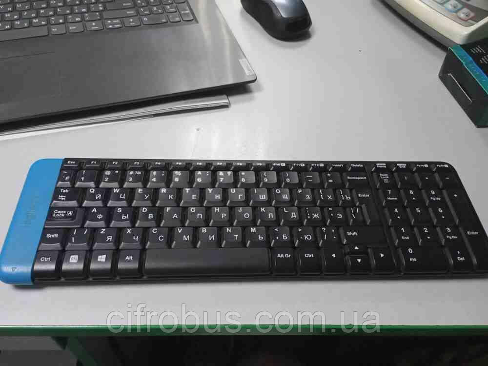 Комплект клавіатура з мишею Б/У Logitech Wireless Keyboard K230 Black USB