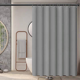 Шторка для ванної кімнати водонепроникна Bathlux 180x180 см шторка для ванної кімнати, Сіра