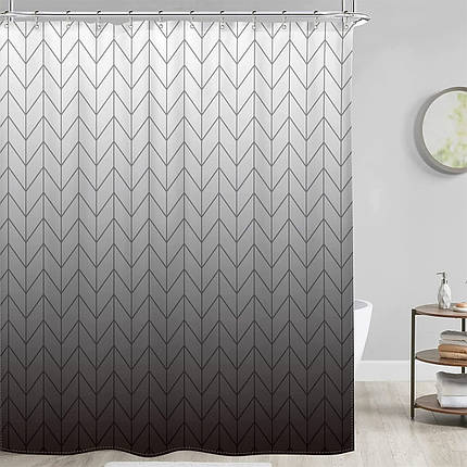 Шторка для ванни водонепроникна Bathlux 180x180 см з кільцями, фіранка для ванної кімнати, фото 1