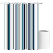 Шторка для ванни з поліестеру водонепроникна Bathlux 180x180 см з кільцями, фіранка для ванної кімнати, фото 5