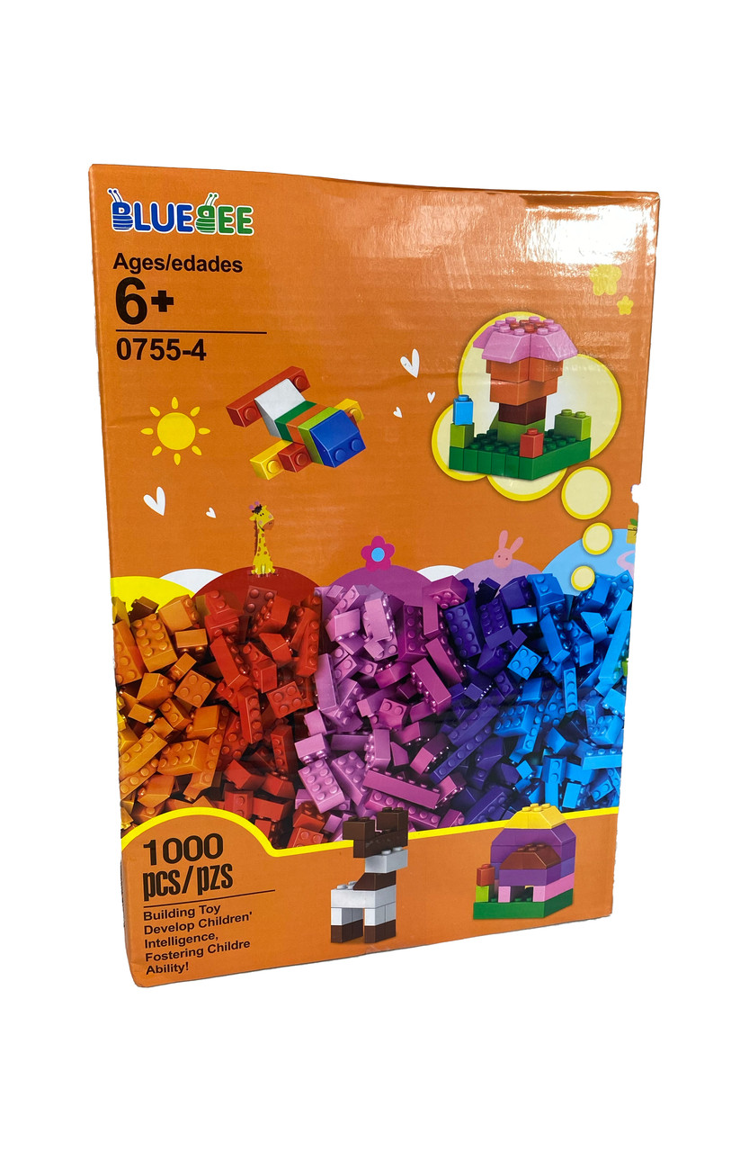 Дитячий розвиваючий конструктор 1000 штук у наборі,  1:48 дрібні будівельні блоки, 20x15x3.5 см