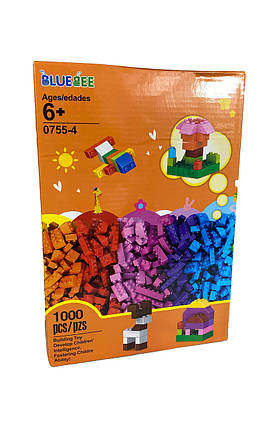 Дитячий розвиваючий конструктор 1000 штук у наборі, 1:48 дрібні будівельні блоки, 20x15x3.5 см, фото 1