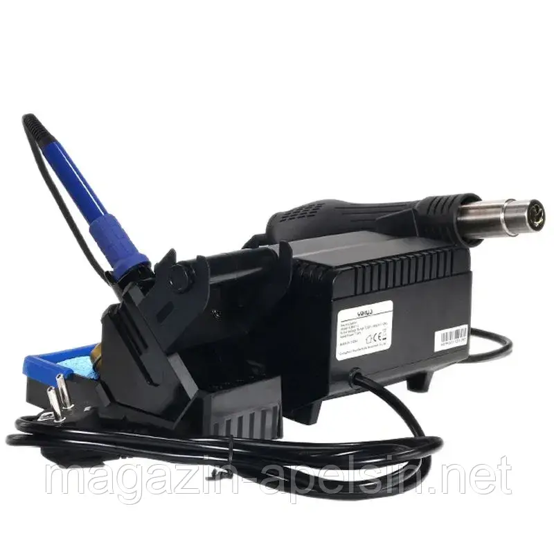 Паяльна станція 2в1 з гарячим повітрям і жалом Yihua 938BD + I з вентилятором в плунжері - 750 Вт
