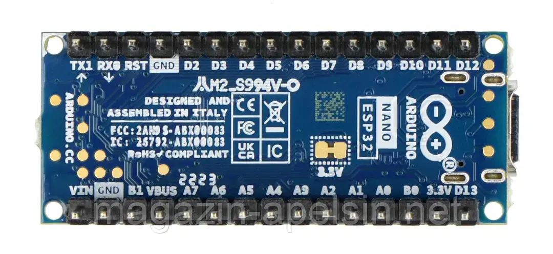 Arduino Nano ESP32 з роз'ємами - ABX00083, ціна: 1665 ₴, купити на Prom.ua