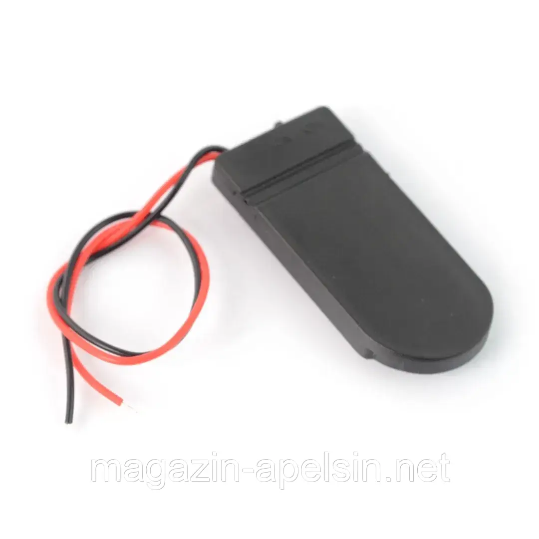 Кошик для 2 батарейок типу 2032 з кришкою та вимикачем - без вилки