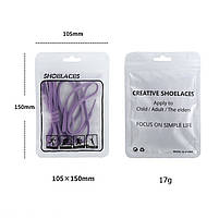 Еластичні шнурки для взуття із металевим фіксатором сірі 1 пара (2шт). Шнурки взуттєві ліниві без зав'язок, фото 3