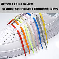 Еластичні шнурки 100см із фіксаторами жовті 1 пара (2шт). Шнурки лінивки без зав'язок із замочком, фото 4