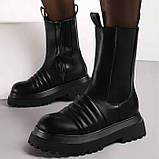 Стильні черевики чернсі демісезонні, жіночі високі черевики, фото 3
