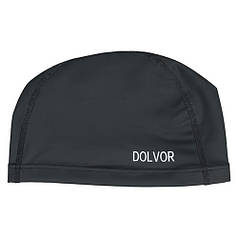 Шапочка для плавання тканинна чорна Dolvor PU mod.DLV02