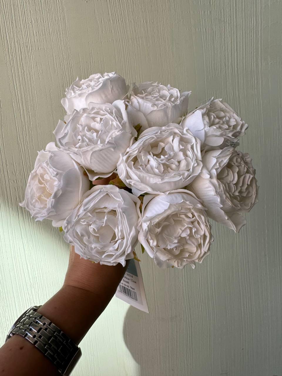 Букет " Троянди кучеряві " білі 9 шт
