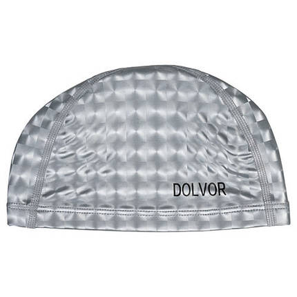 Шапочка для плавання тканинна сіра голограма Dolvor PU mod.DLV01, фото 1