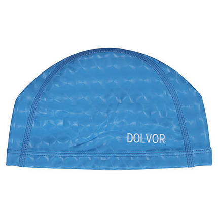 Шапочка для плавання тканинна синя голограма Dolvor PU mod.DLV01, фото 1