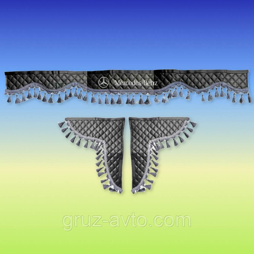Штори Мерседес спринтер MERСEDES sprinter +2 бокових трикутника екокожа чорна