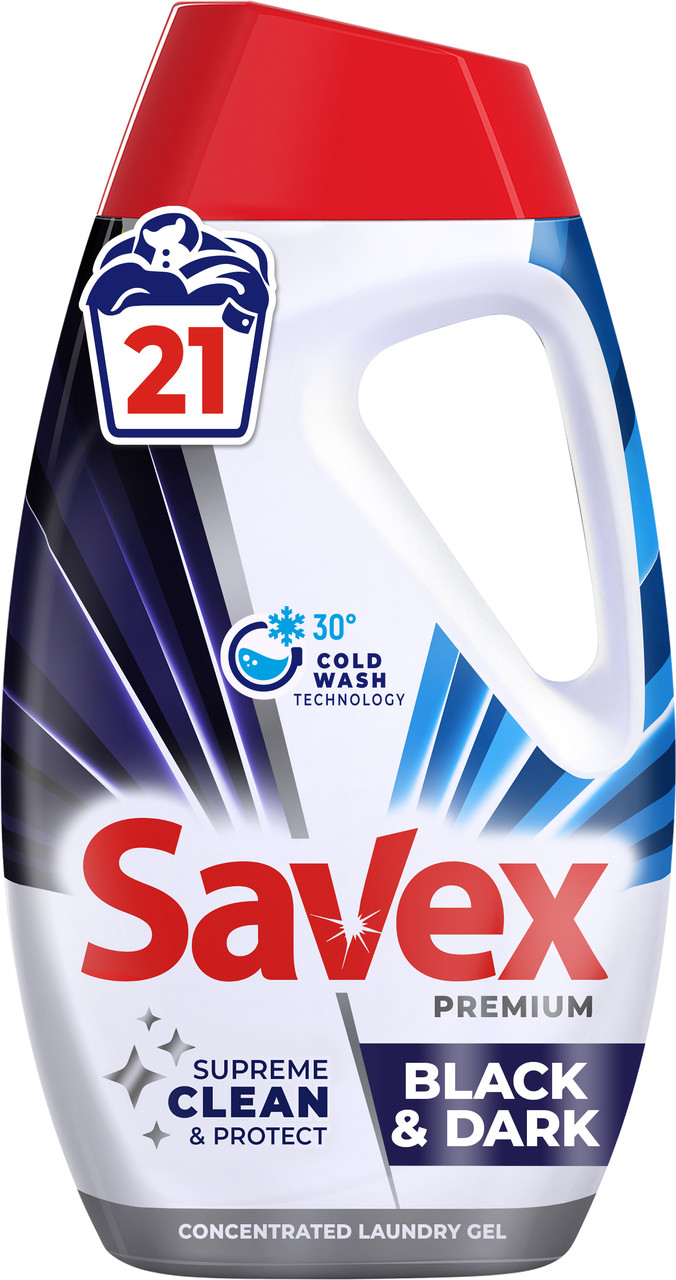 Гель для прання Savex Premium Black & Dark, 21 прання (945мл.)