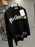 Чоловіча кофта светр Alexander McQueen D12291 чорна S, XL, XXL, фото 2
