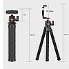 Гнучкий штатив для телефону і фотоапарата трипод тринога міні зручний для смартфона та камери Ulanzi Tripod, фото 4