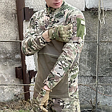 Комплект Форми тактика мультикам 7в1 куртка на флісі софтшел + штани + убакс + панама + балаклава + рукавички, фото 6