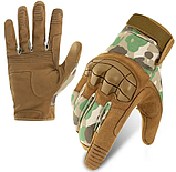 Комплект Форми тактика мультикам 7в1 куртка на флісі софтшел + штани + убакс + панама + балаклава + рукавички, фото 8