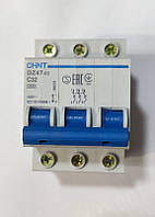 Автоматичний вимикач DZ47-60 3P 4.5kA C 32A Chint