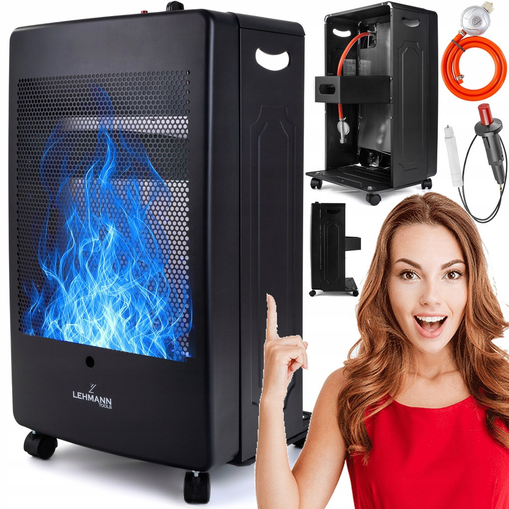 Газовий обігрівач Lehmann Valencia 5kW, Потужний портативний газовий обігрівач для дому та тераси