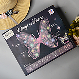 Електричні рухомі крила феї «Wings of Faerie» з підсвічуванням і звуком фіолетові, фото 7