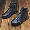 Чоловічі зимові шкіряні черевики на блискавці (натуральна шкіра) чорні на хутрі для чоловіків на зиму розмір 40 41 42 43 44 45, фото 3