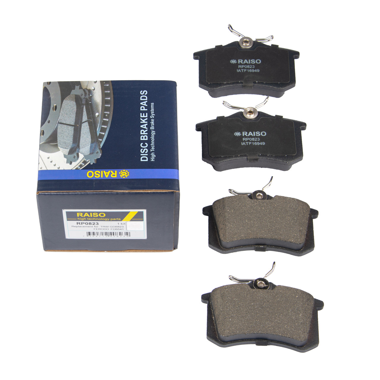 Колодки гальмівні задні Raiso(Швеція) Audi A6, Ауді А6 87-08 #RP0823 UAPVHMH4, фото 1