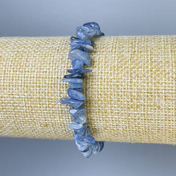 Браслет Кіаніт крихта d-8х3мм+- L-18мм+- стрейч