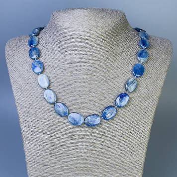 Намисто Кіаніт овал 18х13мм+- L-50см+-з замочком