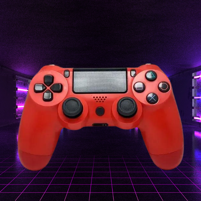 Бездротовий bluetooth джойстик DOUBLE motor vibration 4 для Sony PS4 -DS-2312-Red, фото 1