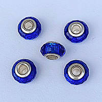 Намистини Шарм 3 шт 15х9 мм Кришталь Синій