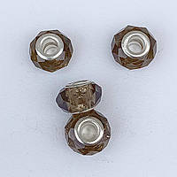 Намистини Шарм 3 шт 15х9 мм Кришталь Колір Димчастий Кварц