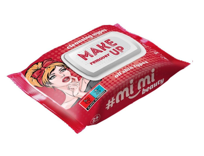 Серветки вологі 24 шт/уп. для ЗНЯТТЯ МАКІЯЖУ ТМ #mi_mi (4820237500564)