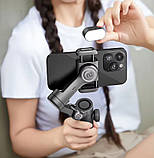 Триосьовий стабілізатор AOCHUAN Professional Gimbal Stabilizer for Smartphone SMART XE Black з led лампою, фото 8