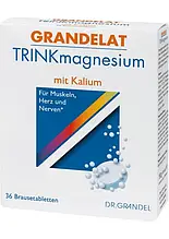 Харчова добавка Магній - шипучі таблетки з калієм Dr. Grandel Grandelat Trinkmagnesium, 36 шт