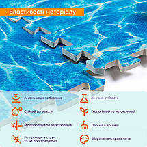 Підлога пазл - модульне підлогове покриття 600x600x10мм океан (МР5) SW-00000141, фото 5